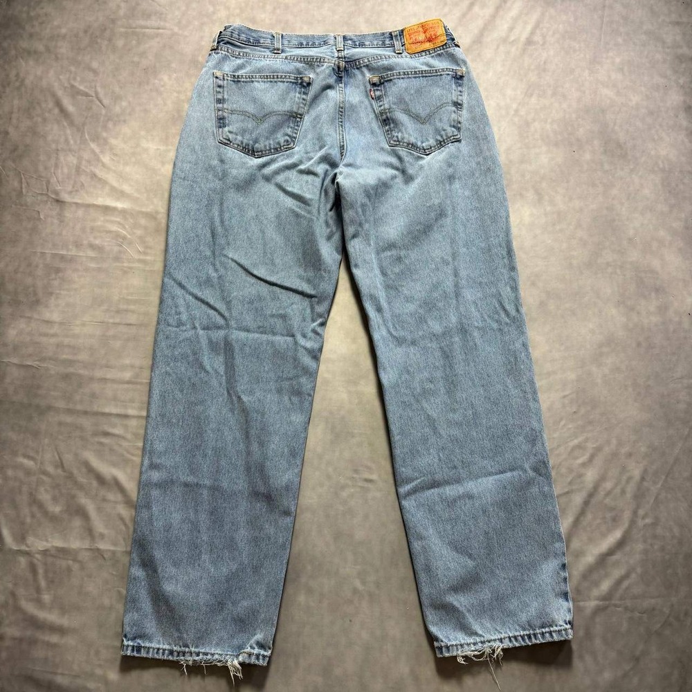 Levis 550 Relaxed Fit Jeans Mens 38x34 Light Wash Blue Denim Vintage Style - Picture 1 of 12